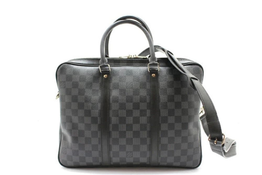 LOUIS VUITTON Bag PDV Handbag Damier Graphite Black